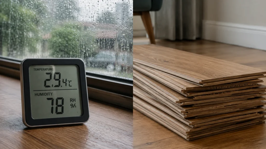 What a Professional Wooden Flooring Installer Notices That Homeowners Usually Miss | OAKA Floors Humidity levels affecting wooden flooring installation in Indian homes
