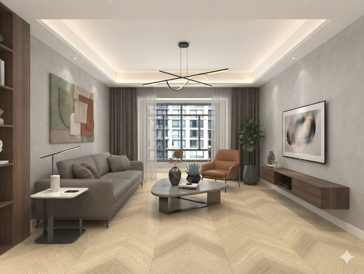Vegas Chevron Flooring | OAKA Floors Premium wooden flooring in Vegas Chevron pattern