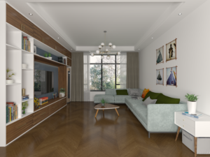 Melbourne Chevron Flooring in premium wood finish