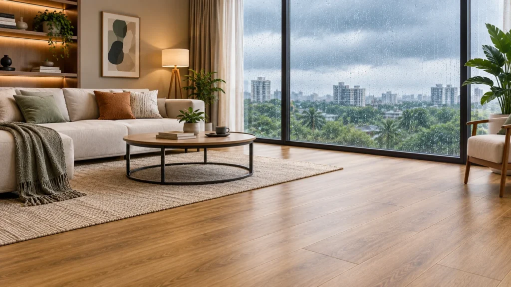 Monsoon-proof flooring installation in India apartment